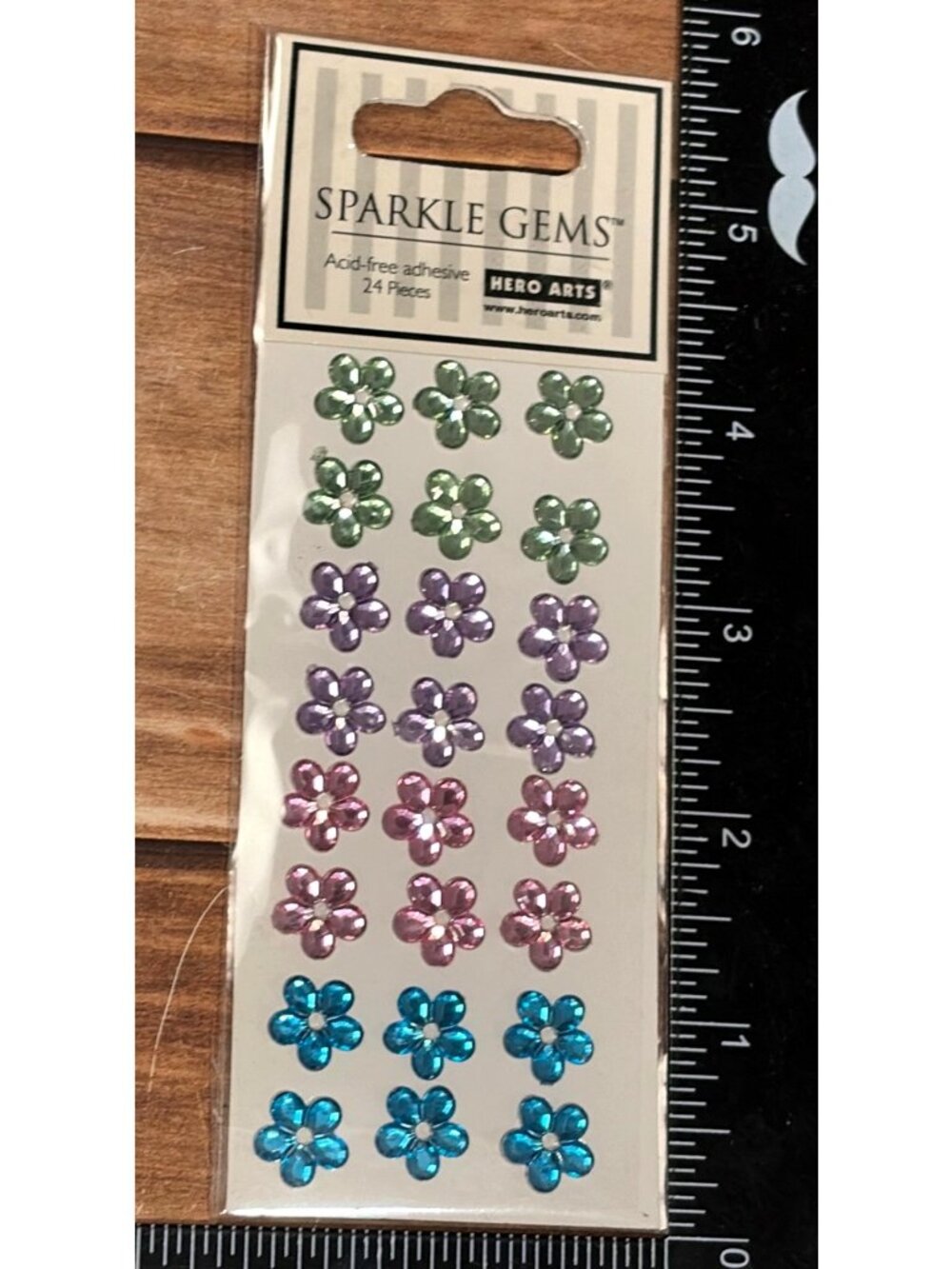 Hero Arts Sparkle Gemstone Adhesive Embellishments 24 Pcs Sticker CH143 Blossom
